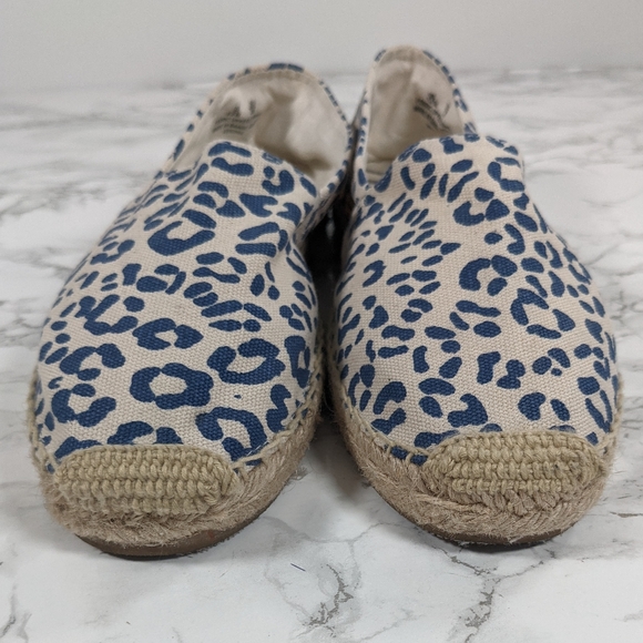 Sam Edelman Verona Blue Leopard Espadrilles Size 8 - Picture 4 of 10